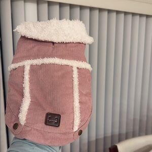 Pup Crew dusty Pink Dog Jacket with Fleece lining